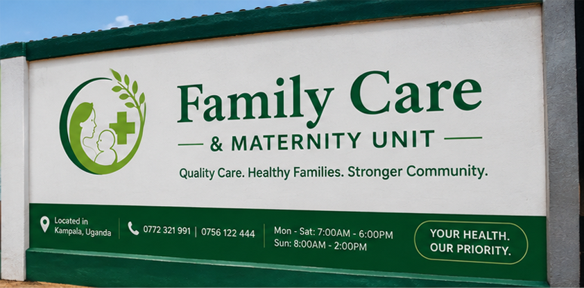 Family Care and Maternity Unit professional wall branding