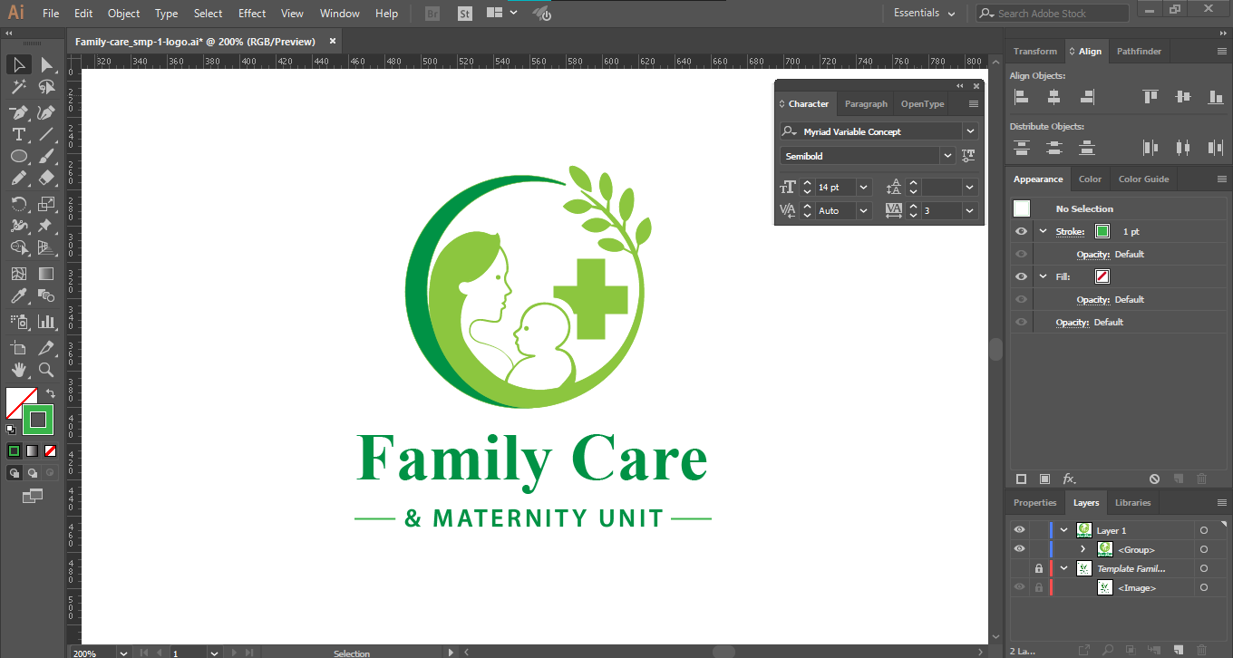 Victorious Visuals design process in Adobe Illustrator